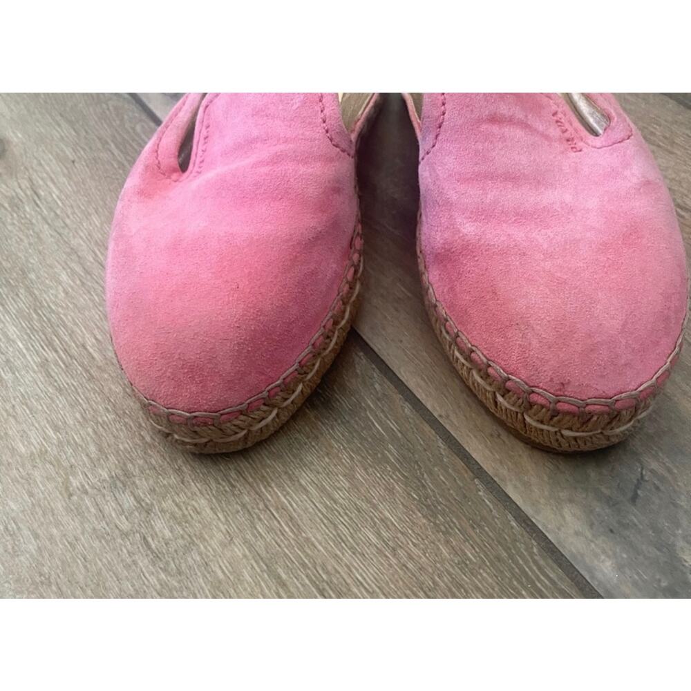Prada pink suede leather slip on espadrilles size 5 35 - Picture 4 of 7